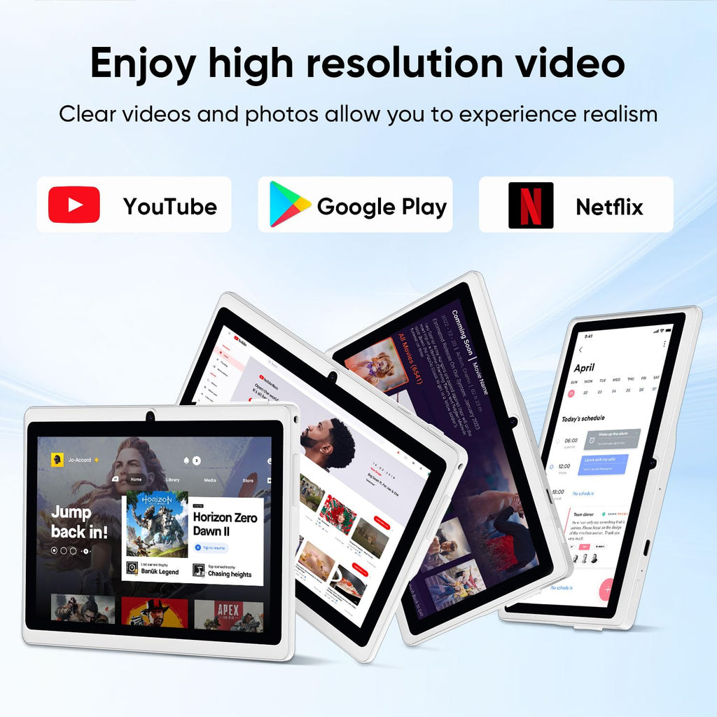 HNVHNV Android Tablet 7 Inch Tablet, E-Reader, 6GB RAM 32GB ROM 1TB Expansion