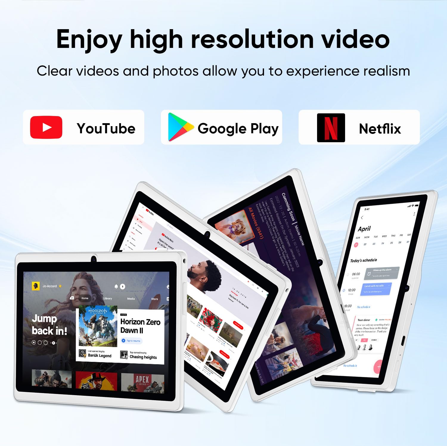 HNVHNV Android Tablet 7 Inch Tablet, E-Reader, 6GB RAM 32GB ROM 1TB Expansion